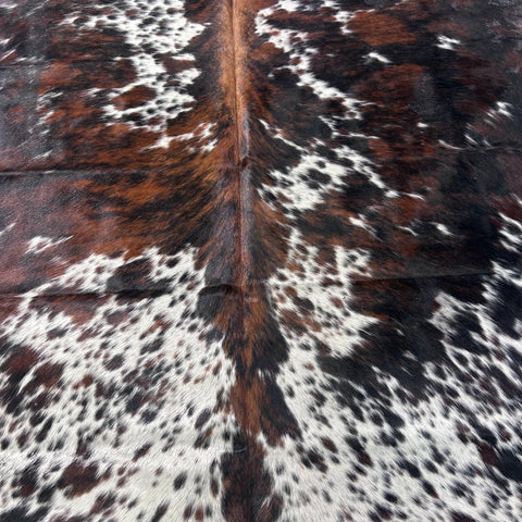 Tricolor Brindle Cowhide Rug (38.25 sq ft) Size: 7.5x6.2 feet Colombia-64