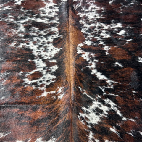 Tricolor Brindle Cowhide Rug (38.25 sq ft) Size: 7.5x6.2 feet Colombia-64