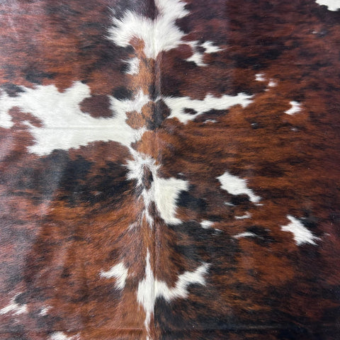 Tricolor Brindle Cowhide Rug (38 sq ft) Size: 7x6.5 feet Colombia-72A
