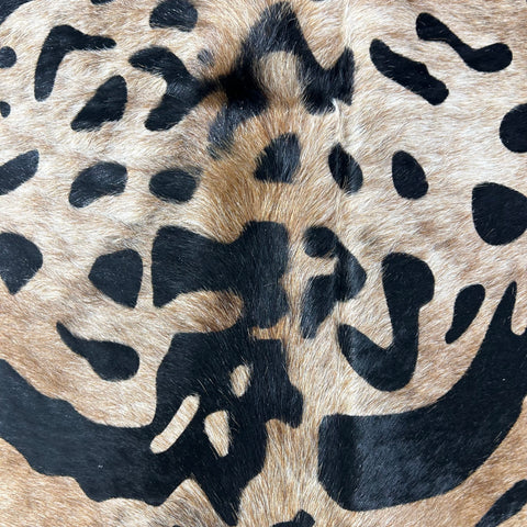 Java Tiger with Medium Brindle background Cowhide Rug Size: 8x6.5 feet Z-386