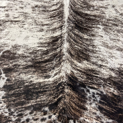 Gorgeous Grey Brindle Tricolor Cowhide Rug (Grey, Black and White) Size: 8x6.5 feet D-654