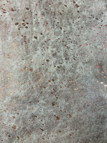 Rose Gold Metallic Cowhide Rug (patch) Size: 8x7 feet D-130