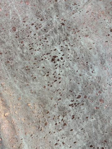 Rose Gold Metallic Cowhide Rug (patch) Size: 8x7 feet D-130