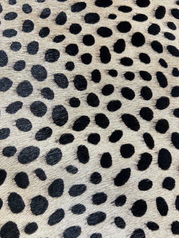 Cheetah Print Cowhide Rug (some of the spots are blurry) Size: 7x6 feet D-135