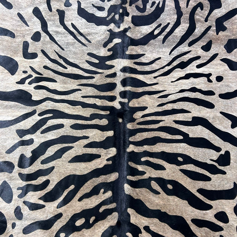 Siberean Tiger Print Cowhide Rug Size: 8x7 feet Z-193