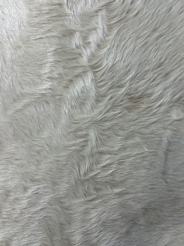 Natural White Cowhide Rug Size: 6x5 feet D-151