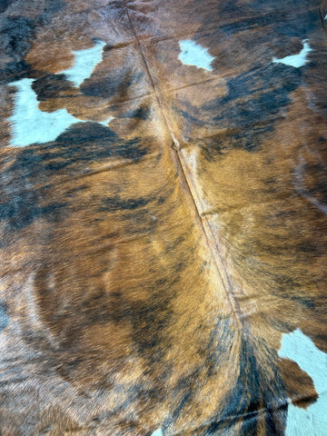 Tricolor Cowhide Rug Size: 8x6.2 feet D-157