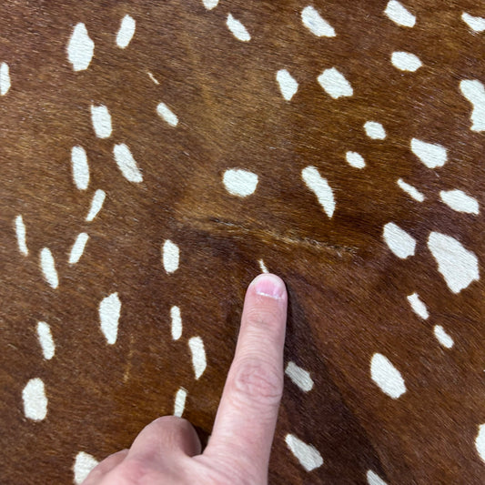 Axis Deer Print (Medium background/ 1 stitch) Size: 7x5.7 feet Y-171