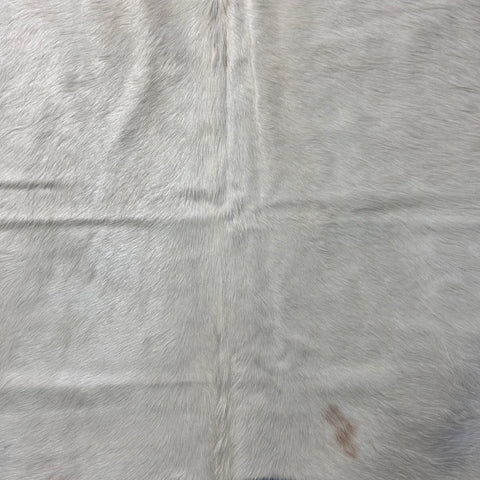 Solid White Cowhide Rug (nice shiny hair/ medium length hair) Size: 8x7 feet Y-209