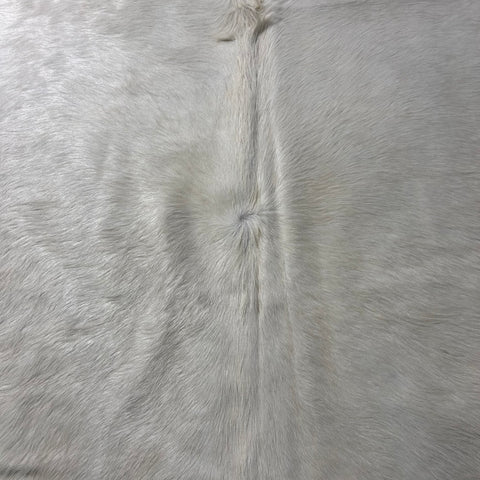 Solid White Cowhide Rug (nice shiny hair/ medium length hair) Size: 8x7 feet Y-209