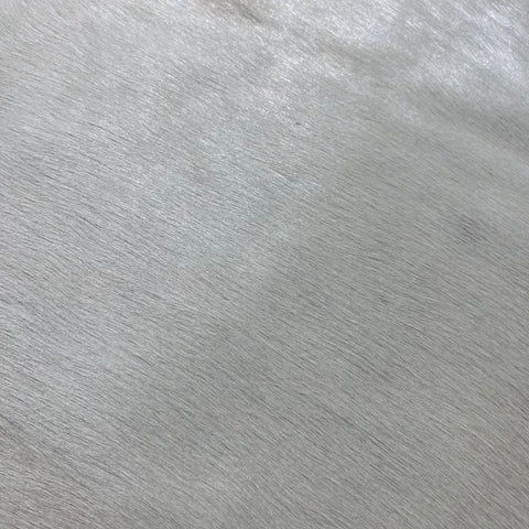 Solid Ivory Cowhide Rug (nice shiny hair/ 1 natural beige spot/butt is a bit darker) Size: 7x7 feet Y-212