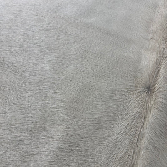 Solid Ivory Cowhide Rug (nice shiny hair/ 1 natural beige spot/butt is a bit darker) Size: 7x7 feet Y-212