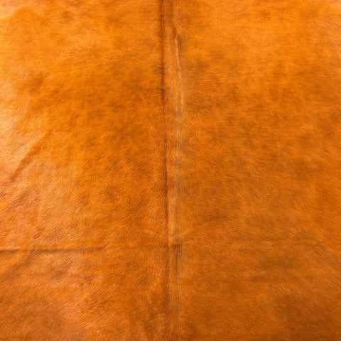 Dyed Orange Cowhide Rug Size: 7.5x7 feet Y-080