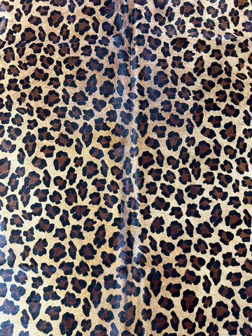 Leopard Print Cowhide Rug Size: 6.5x6 feet D-186