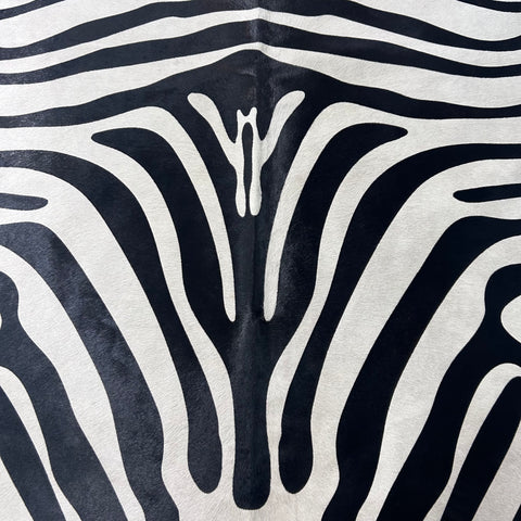 Zebra Cowhide Rug Size: 6.7x5.7 feet Y-084