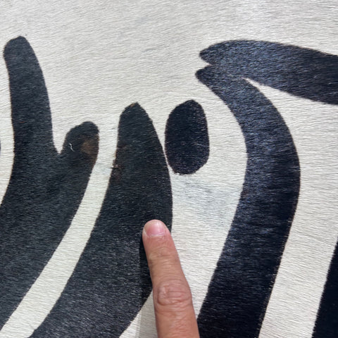 Zebra Cowhide Rug Size: 6.7x5.7 feet Y-084