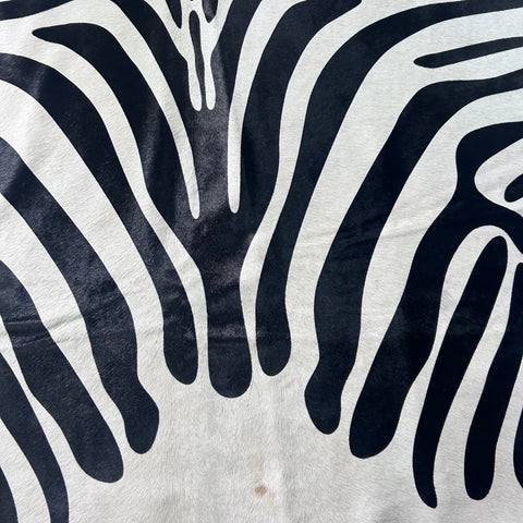 Zebra Cowhide Rug Size: 7x6.2 feet Y-085