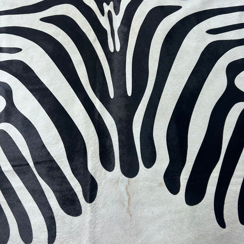 Zebra Cowhide Rug Size: 7.2x6.2 feet Y-086