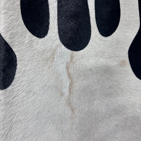 Zebra Cowhide Rug Size: 7.2x6.2 feet Y-086