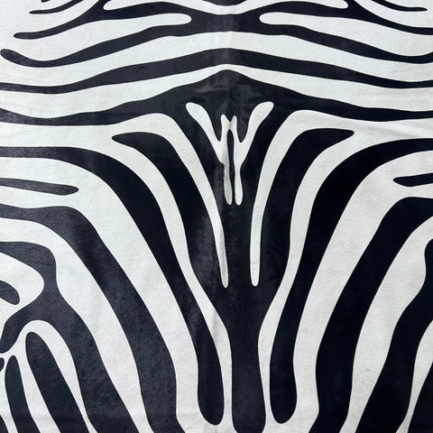 Zebra Cowhide Rug Size: 7.2x6.5 feet Y-087