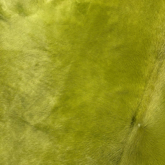 Dyed Green Cowhide Rug Size: 8x7 feet J-090