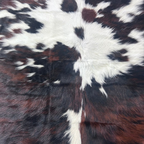 Tricolor Cowhide Rug Size: 7.2x6.5 feet Colombia-253
