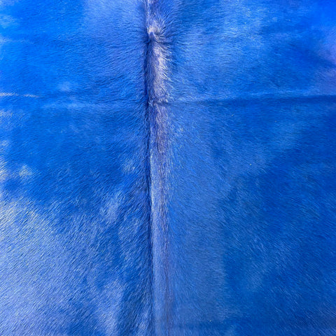 Dyed Dark Blue Cowhide Rug Size: 7x6 feet J-092