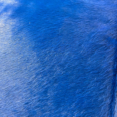 Dyed Dark Blue Cowhide Rug Size: 7x6 feet J-092