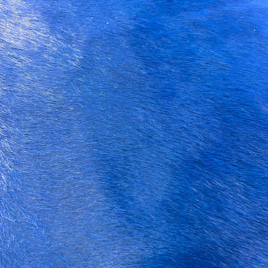 Dyed Dark Blue Cowhide Rug Size: 7x6 feet J-092