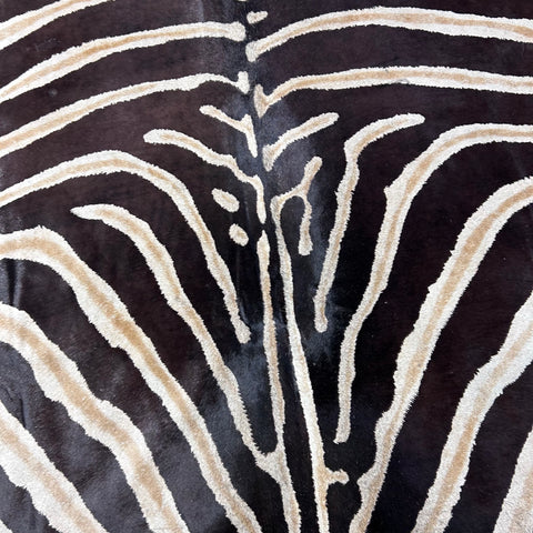 Tapis en peau de vache zèbre véritable Taille : 7x6 pieds D-710