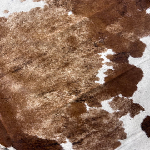 Spotted Light Brown and Beige Brindle Cowhide Rug Size: 7x6 feet Z-059