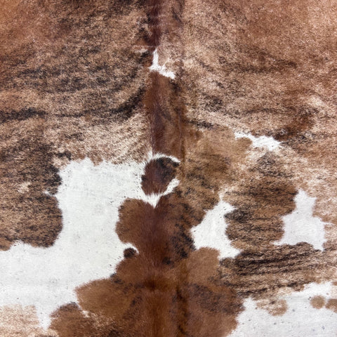 Spotted Light Brown and Beige Brindle Cowhide Rug Size: 7x6 feet Z-059
