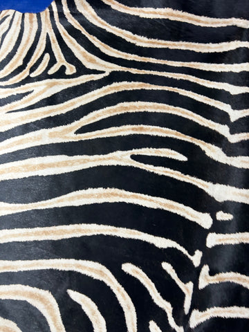 Genuine Zebra Print Cowhide Rug Size: 7x5 feet D-208