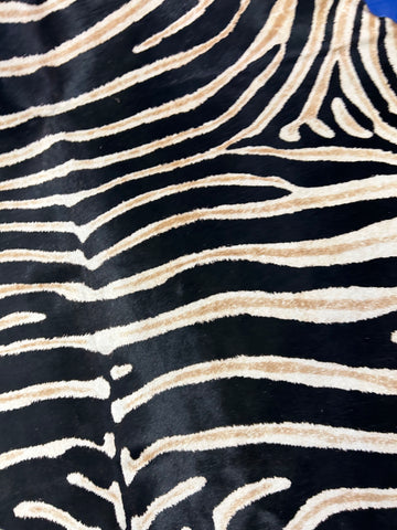 Genuine Zebra Print Cowhide Rug Size: 7x5 feet D-208