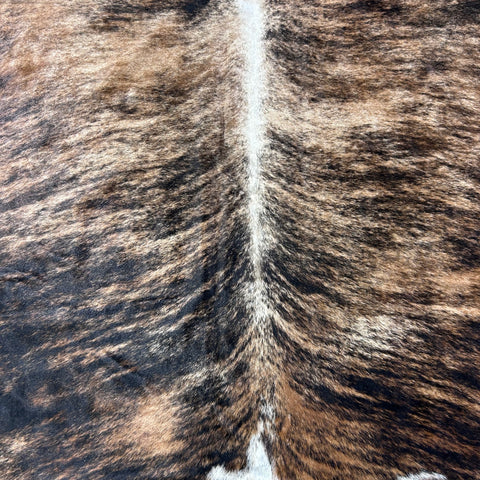 Huge Grey Brindle Cowhide Rug (huge size!) Size: 8x7 feet Z-065