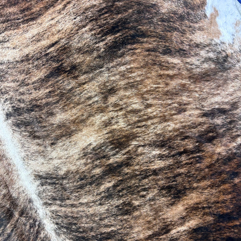 Huge Grey Brindle Cowhide Rug (huge size!) Size: 8x7 feet Z-065