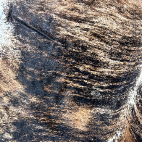 Huge Grey Brindle Cowhide Rug (huge size!) Size: 8x7 feet Z-065