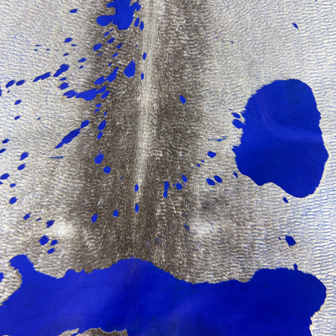 Dyed Blue Calf Skin with Acid Washed Size: 36x27" Z-068