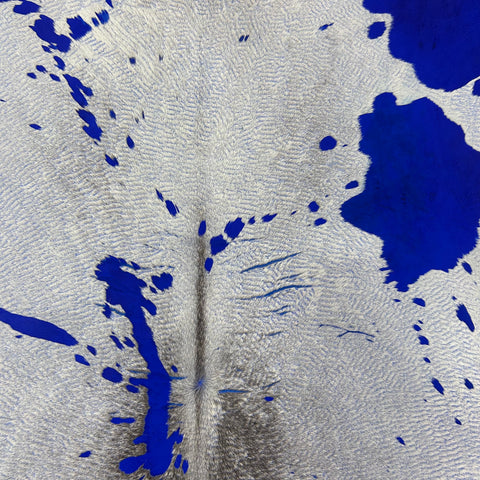 Dyed Blue Calf Skin with Acid Washed Size: 36x27" Z-068
