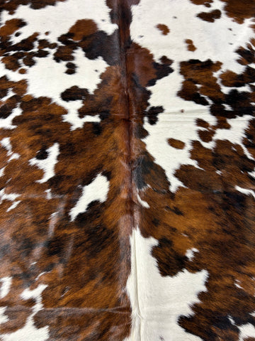 Tricolor Cowhide Rug Size: 8x7.2 feet D-223