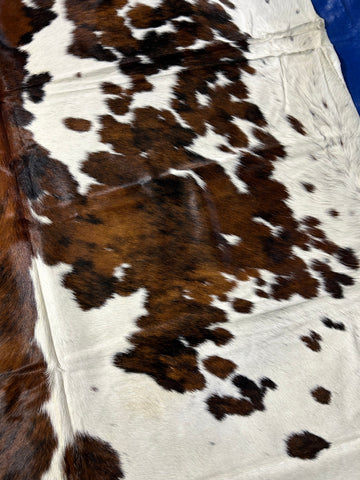 Tricolor Cowhide Rug Size: 8x7.2 feet D-223