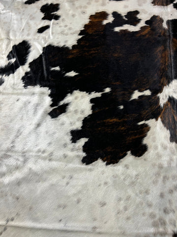 Tricolor Cowhide Rug Size: 7.7x7 feet D-225