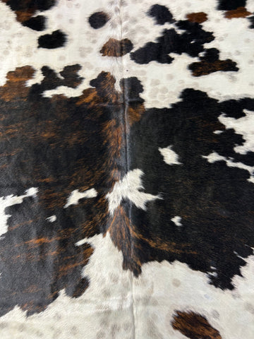 Tricolor Cowhide Rug Size: 7.7x7 feet D-225