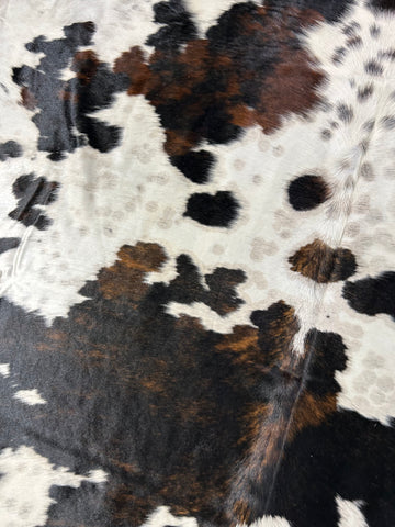 Tricolor Cowhide Rug Size: 7.7x7 feet D-225