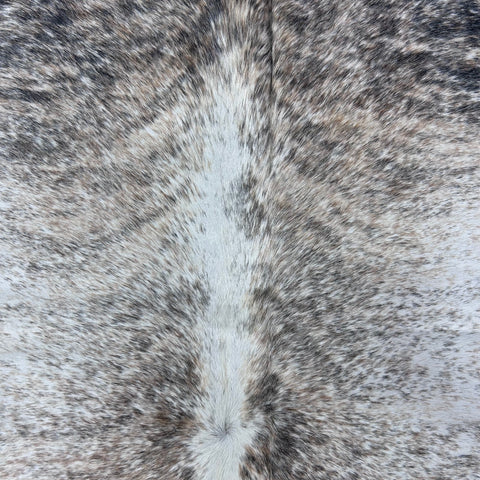 Salt & Pepper Light Beige and Grey Cowhide Rug Size: 7.2x6.5 feet Z-071