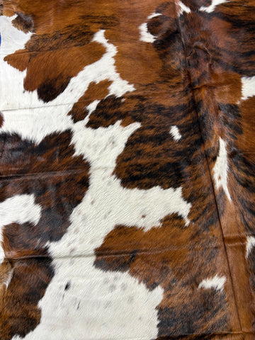 Beautiful Tricolor Cowhide Rug Size: 8x7 feet D-234