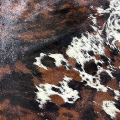 Tricolor Cowhide Rug Size: 7x6.5 feet D-718