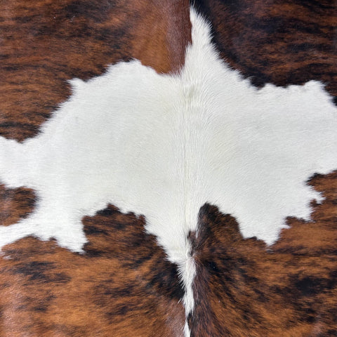 Tricolor Cowhide Rug (patches) Size: 7.5x6.7 feet D-719