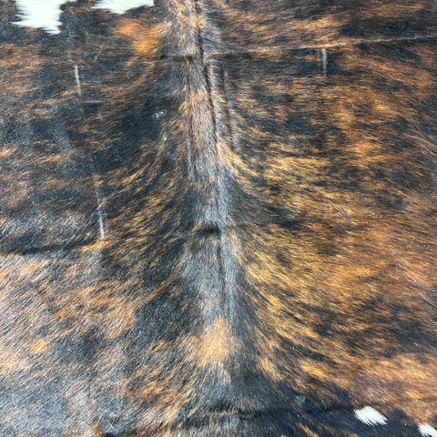 Tricolor Cowhide Rug Size: 7x6.5 feet D-720