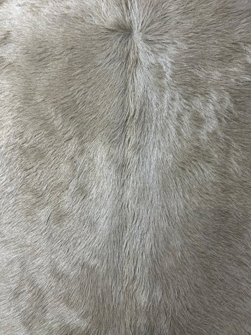 Dyed Champagne/Taupe Cowhide Rug (longish gorgeous hair!) Size: 7x7 feet D-241